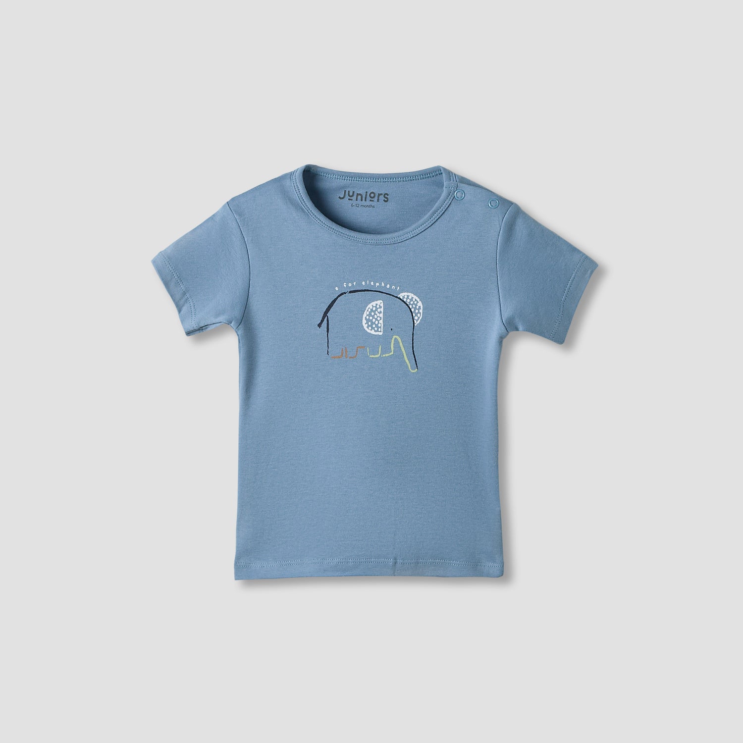 Juniors Girls Crew Neck T-shirt with Dinosaur Print - Cotton - Short Sleeves - Set of 5
