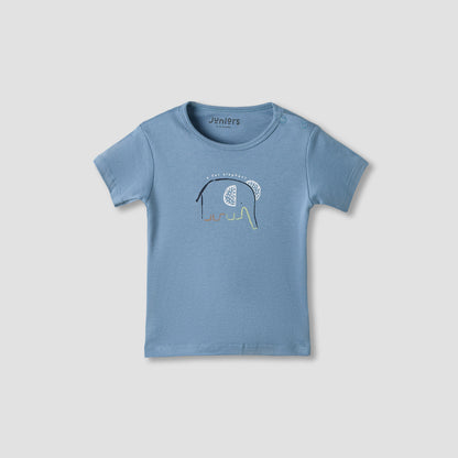 Juniors Girls Crew Neck T-shirt with Dinosaur Print - Cotton - Short Sleeves - Set of 5