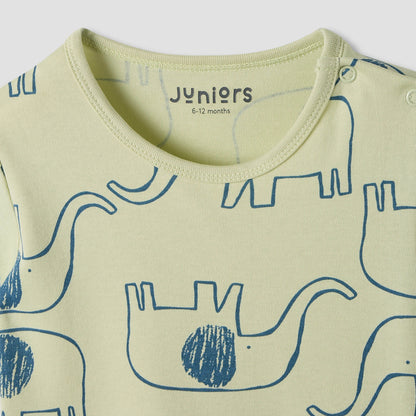 Juniors Girls Crew Neck T-shirt with Dinosaur Print - Cotton - Short Sleeves - Set of 5