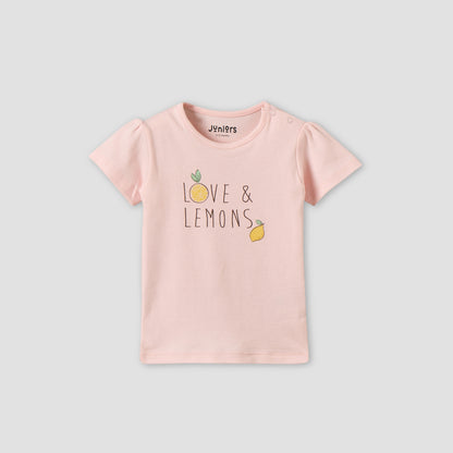 Pack of 5 Juniors Crew Neck Short Sleeves T-shirt with Assorted Print