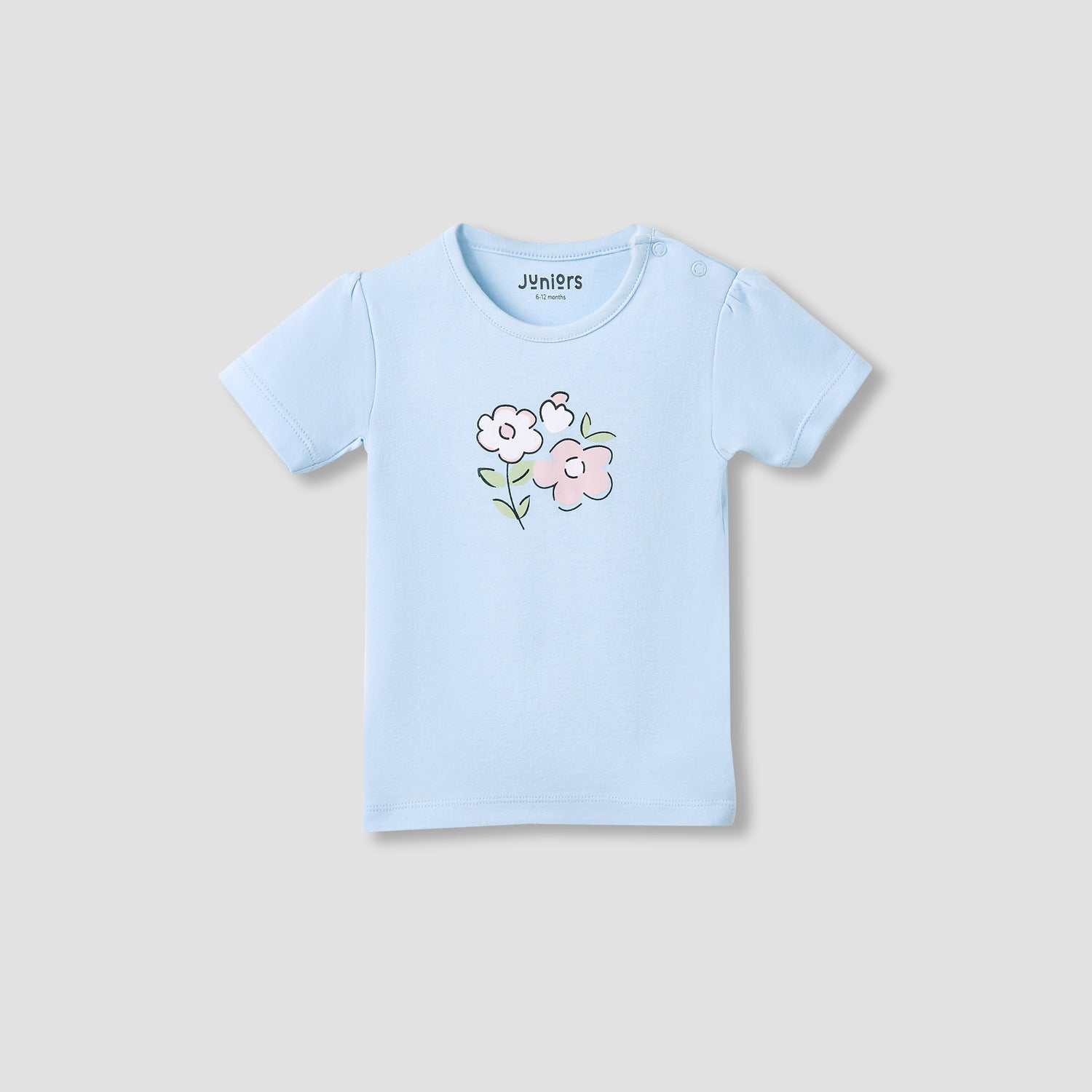 Juniors Boys Crew Neck T-shirt with Print - Cotton - Short Sleeves - Set of 5