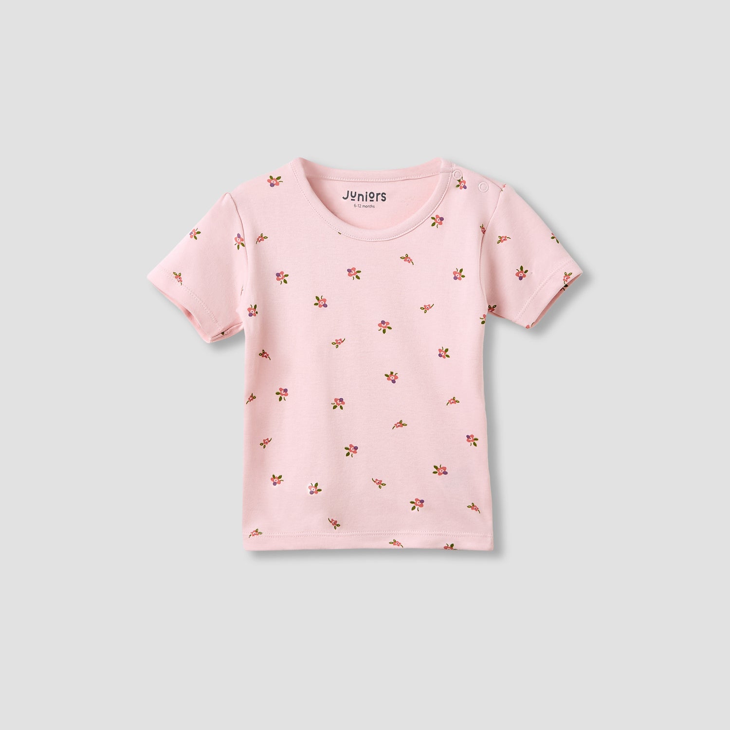 Juniors Boys Crew Neck T-shirt with Print - Cotton - Short Sleeves - Set of 5