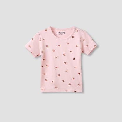Juniors Boys Crew Neck T-shirt with Print - Cotton - Short Sleeves - Set of 5