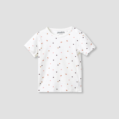 Juniors Boys Crew Neck T-shirt with Print - Cotton - Short Sleeves - Set of 5
