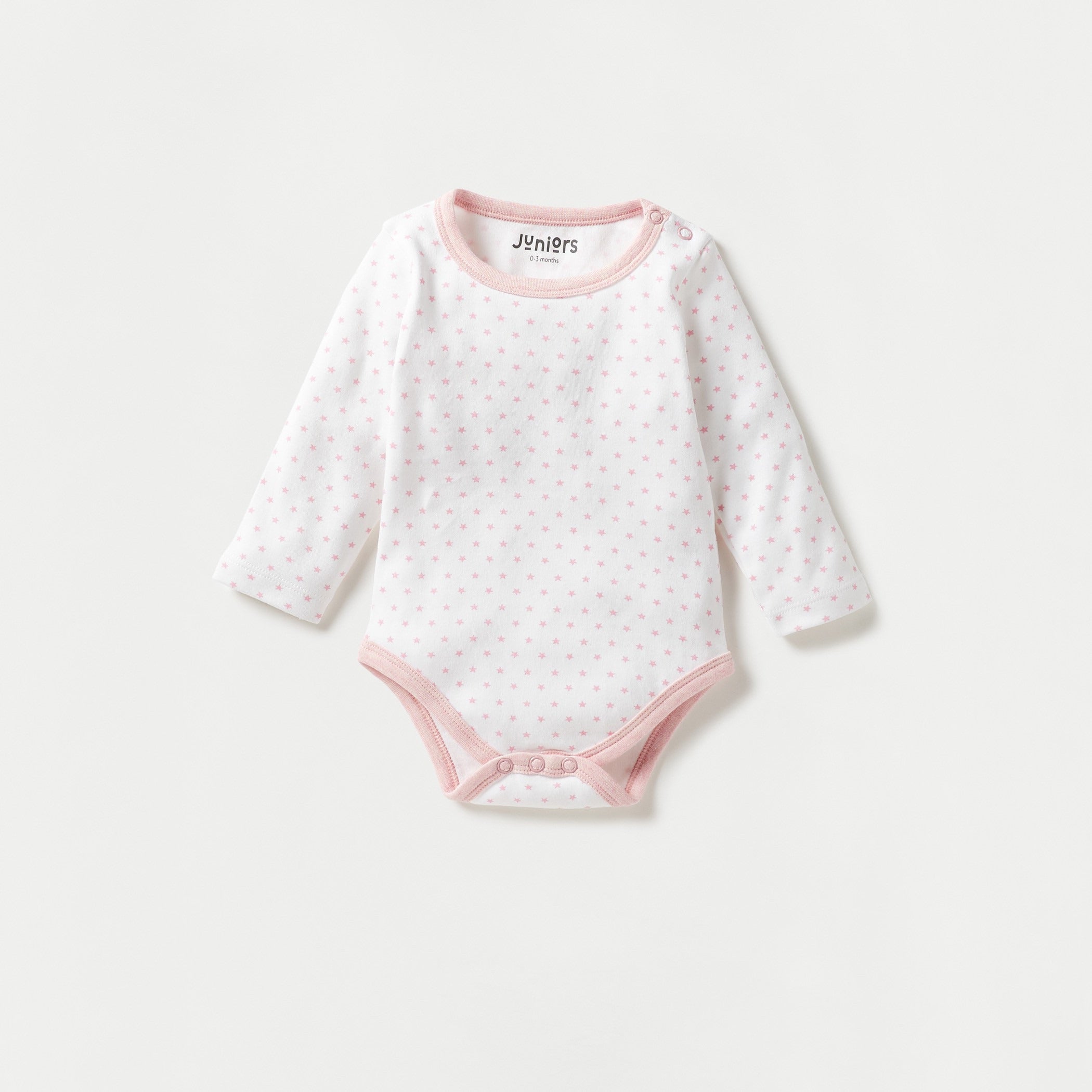 Juniors Printed Bodysuit with Long Sleeves - Set of 3