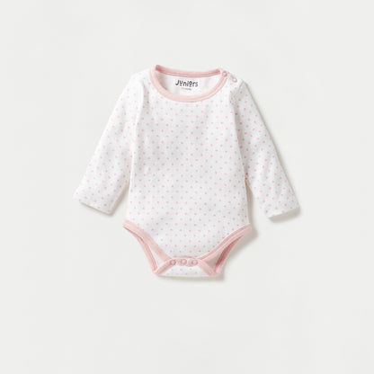 Juniors Printed Bodysuit with Long Sleeves - Set of 3