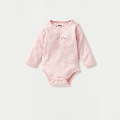 Juniors Printed Bodysuit with Long Sleeves - Set of 3