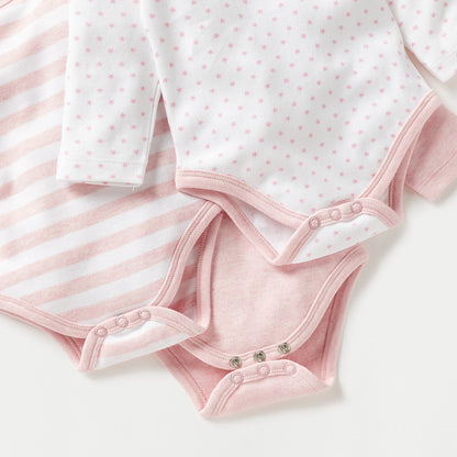 Juniors Printed Bodysuit with Long Sleeves - Set of 3