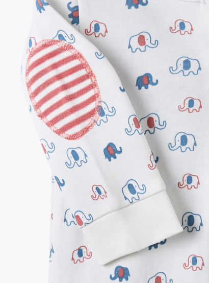 Juniors Cotton Crew Neck Long Sleeves Sleepsuit with Elephant Print-baby-boys-clothing-nightwear-sleepsuits-image-6