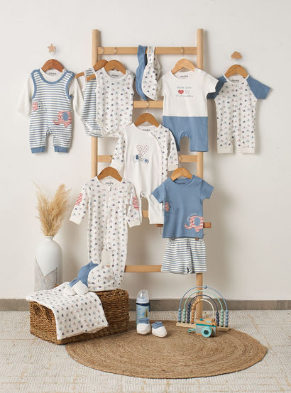 Juniors Cotton Crew Neck Long Sleeves Sleepsuit with Elephant Print-baby-boys-clothing-nightwear-sleepsuits-image-8