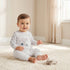 Juniors Cotton Crew Neck Long Sleeves Sleepsuit with Elephant Print - White / 12-18 mths