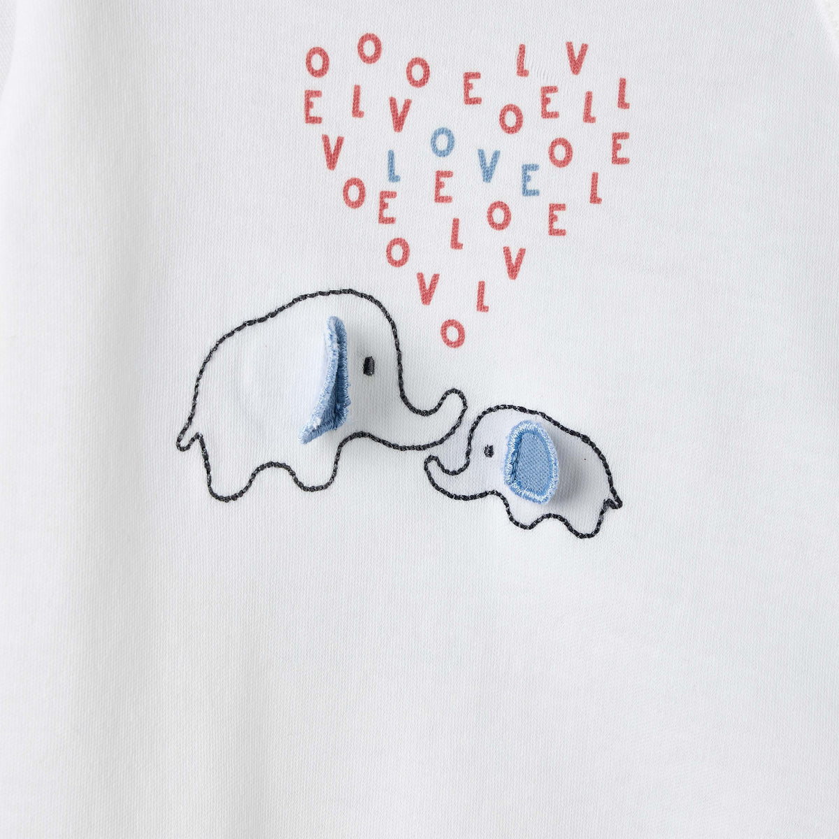 Juniors Cotton Crew Neck Long Sleeves Sleepsuit with Elephant Print
