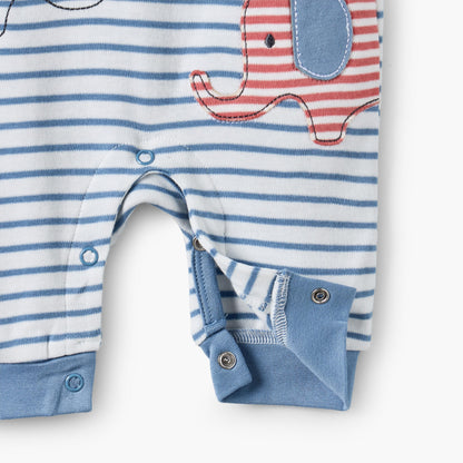 Juniors Crew Neck Long Sleeves T-shirt and Dungaree Set with Stripes
