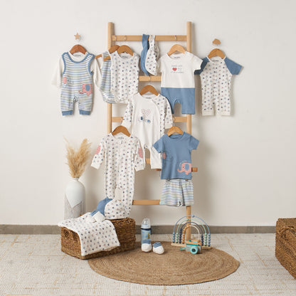 Juniors Crew Neck Long Sleeves T-shirt and Dungaree Set with Stripes