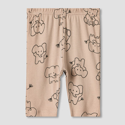 Pack of 2 Juniors Cotton Round Neck Long Sleeves Pyjama Set with Elephant Print