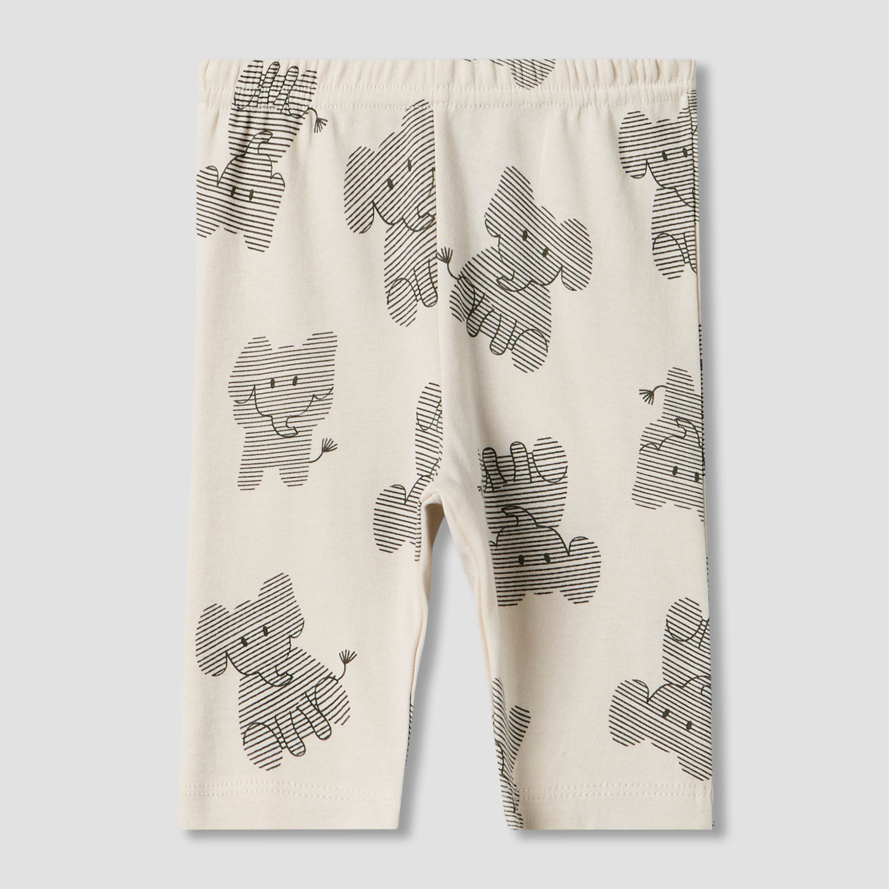 Pack of 2 Juniors Cotton Round Neck Long Sleeves Pyjama Set with Elephant Print