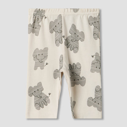 Pack of 2 Juniors Cotton Round Neck Long Sleeves Pyjama Set with Elephant Print