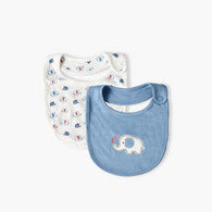 Pack of 2 Juniors Baby Bib with Elephant Print-undefined-image-1