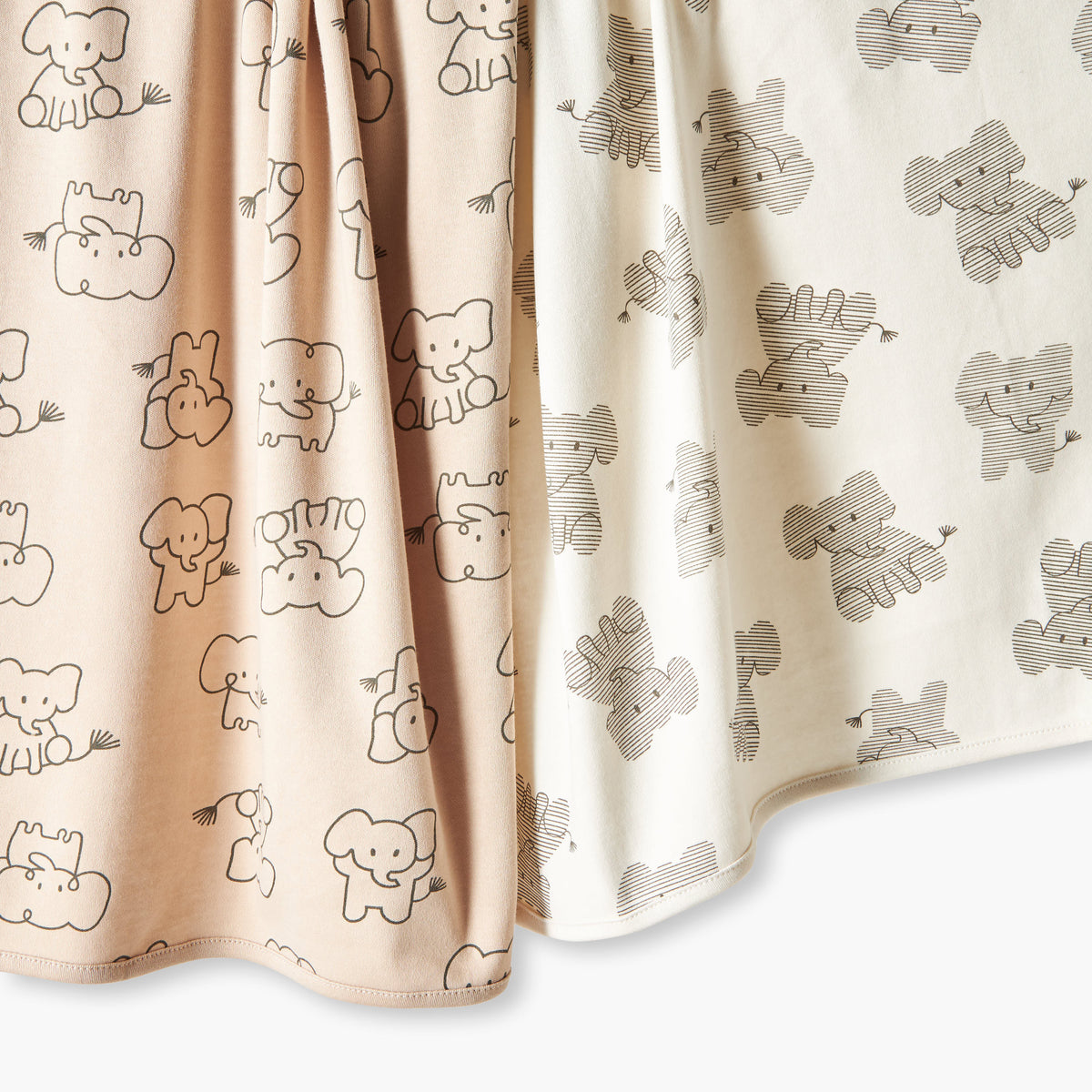 Pack of 2 Juniors Receiving Blanket with Elephant Print