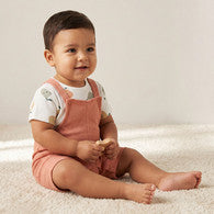 Juniors Crew Neck Short Sleeves T-shirt and Dungaree Set with Fruit Print-undefined-image-1