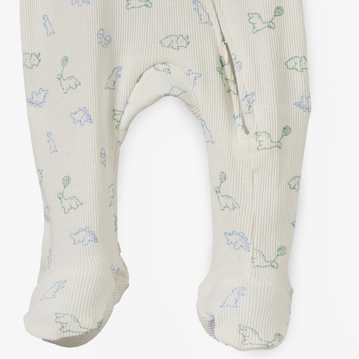 Juniors Cotton Round Neck Long Sleeves Sleepsuit with Dinosaur Print