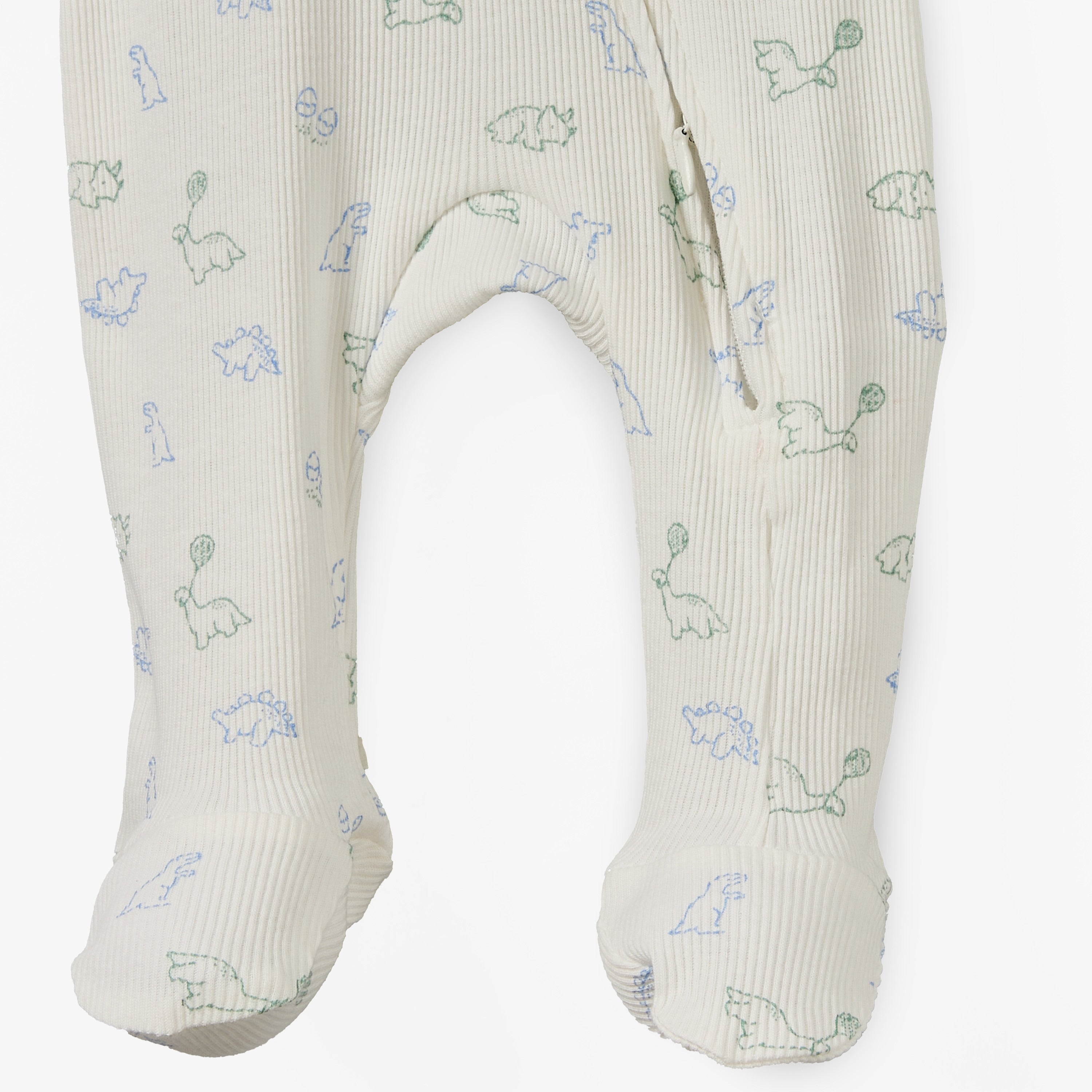 Juniors Cotton Round Neck Long Sleeves Sleepsuit with Dinosaur Print
