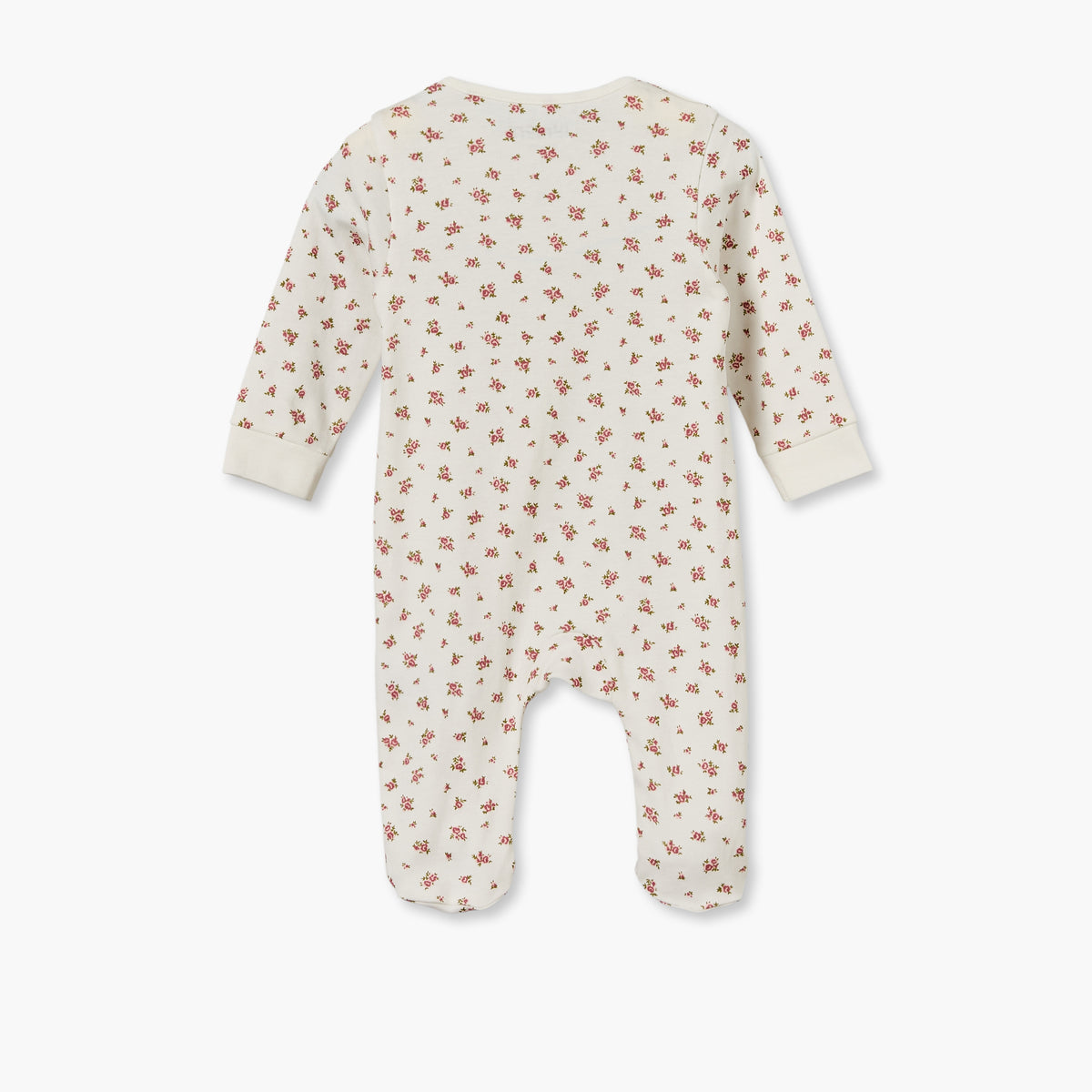Juniors Cotton Round Neck Long Sleeves Sleepsuit with Floral Print