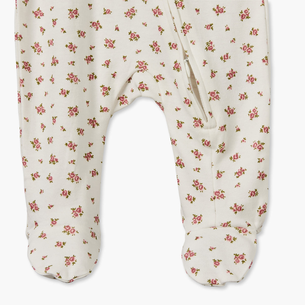 Juniors Cotton Round Neck Long Sleeves Sleepsuit with Floral Print
