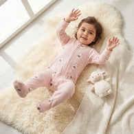 Juniors Cotton Crew Neck Long Sleeves Sleepsuit with Sheep Print-undefined-image-1