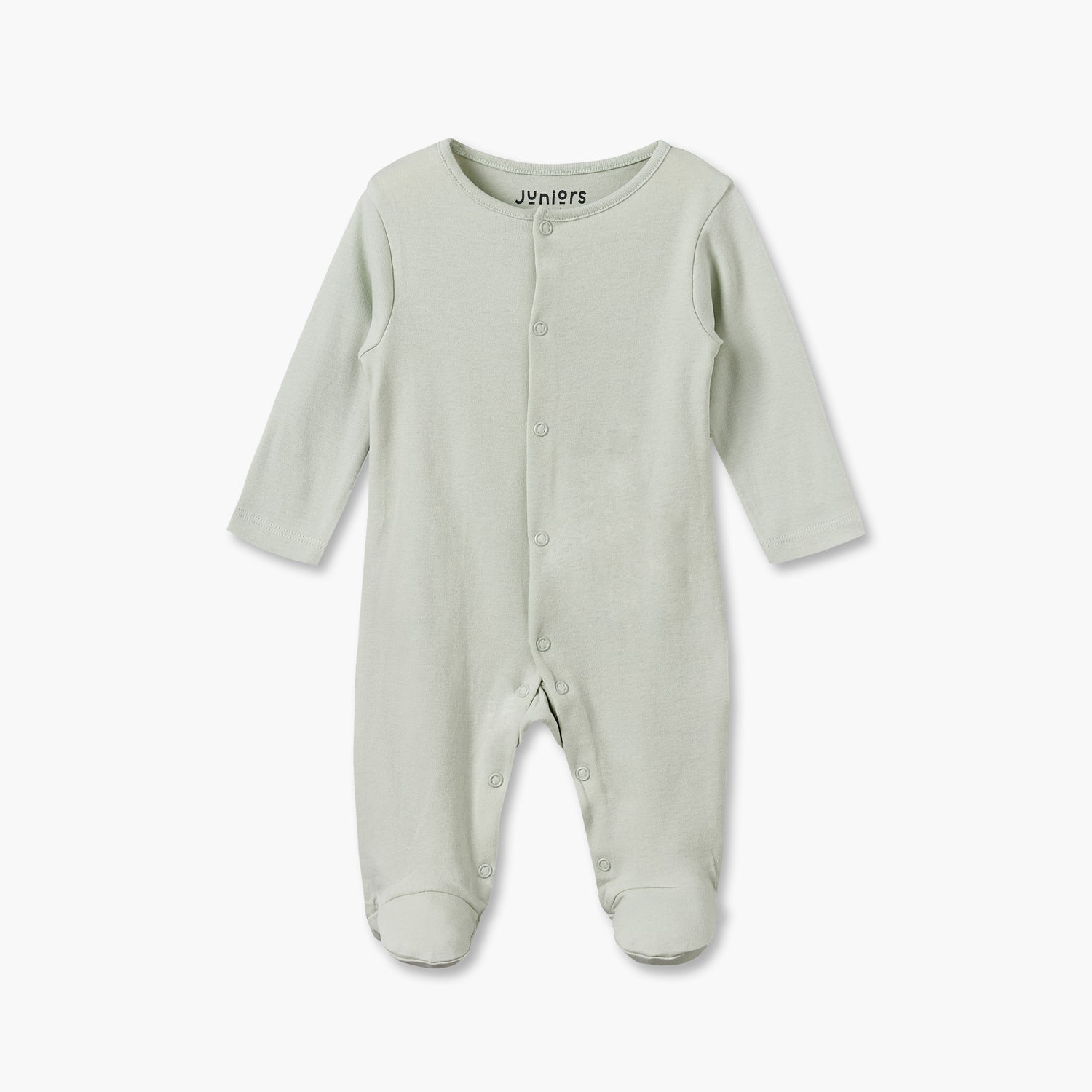Pack of 5 Juniors Cotton Crew Neck Long Sleeves Sleepsuit with Snap Button Closure