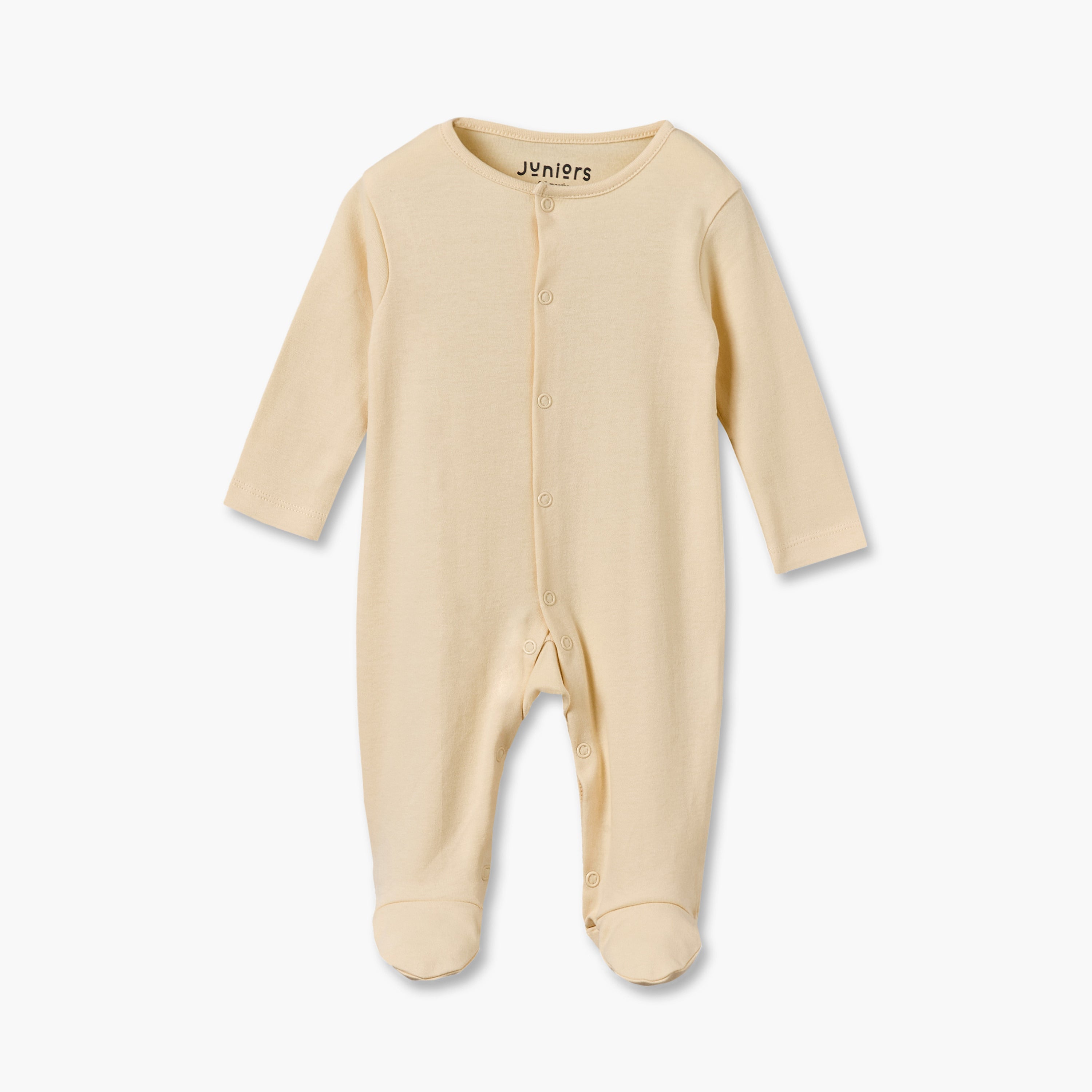 Pack of 5 Juniors Cotton Crew Neck Long Sleeves Sleepsuit with Snap Button Closure
