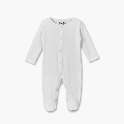 Pack of 5 Juniors Cotton Crew Neck Long Sleeves Sleepsuit with Snap Button Closure