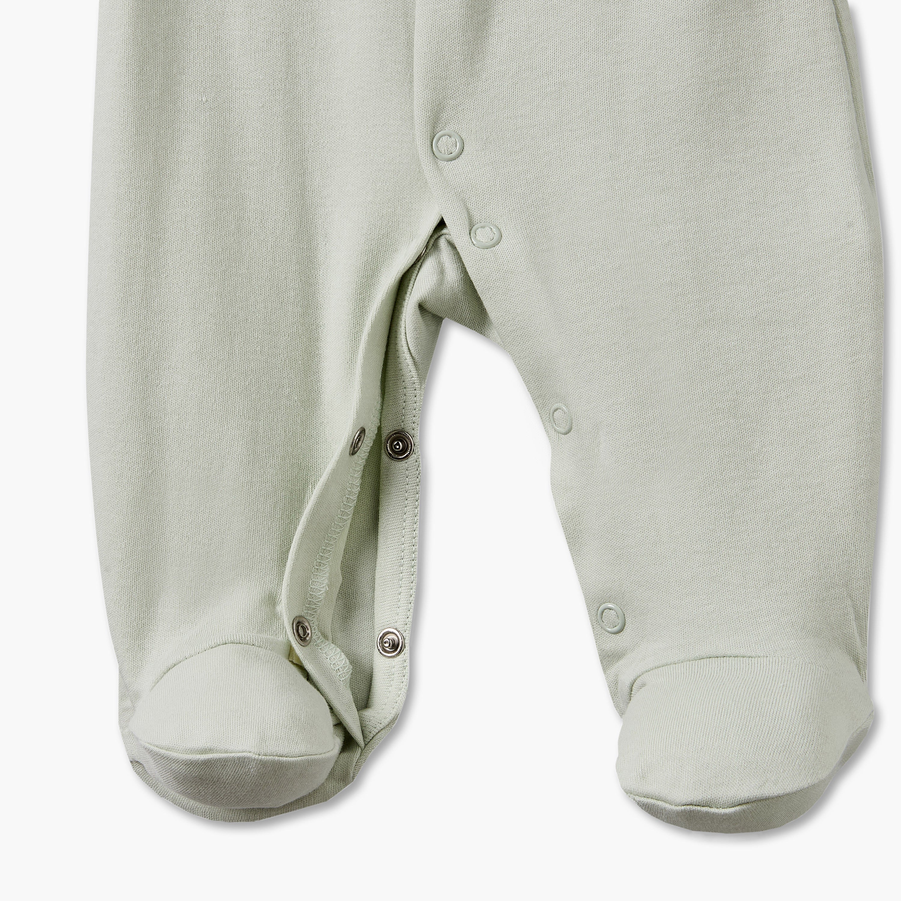 Pack of 5 Juniors Cotton Crew Neck Long Sleeves Sleepsuit with Snap Button Closure