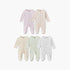 Pack of 5 Juniors Cotton Crew Neck Long Sleeves Sleepsuit with Snap Button Closure - Multicolour / 12-18 mths