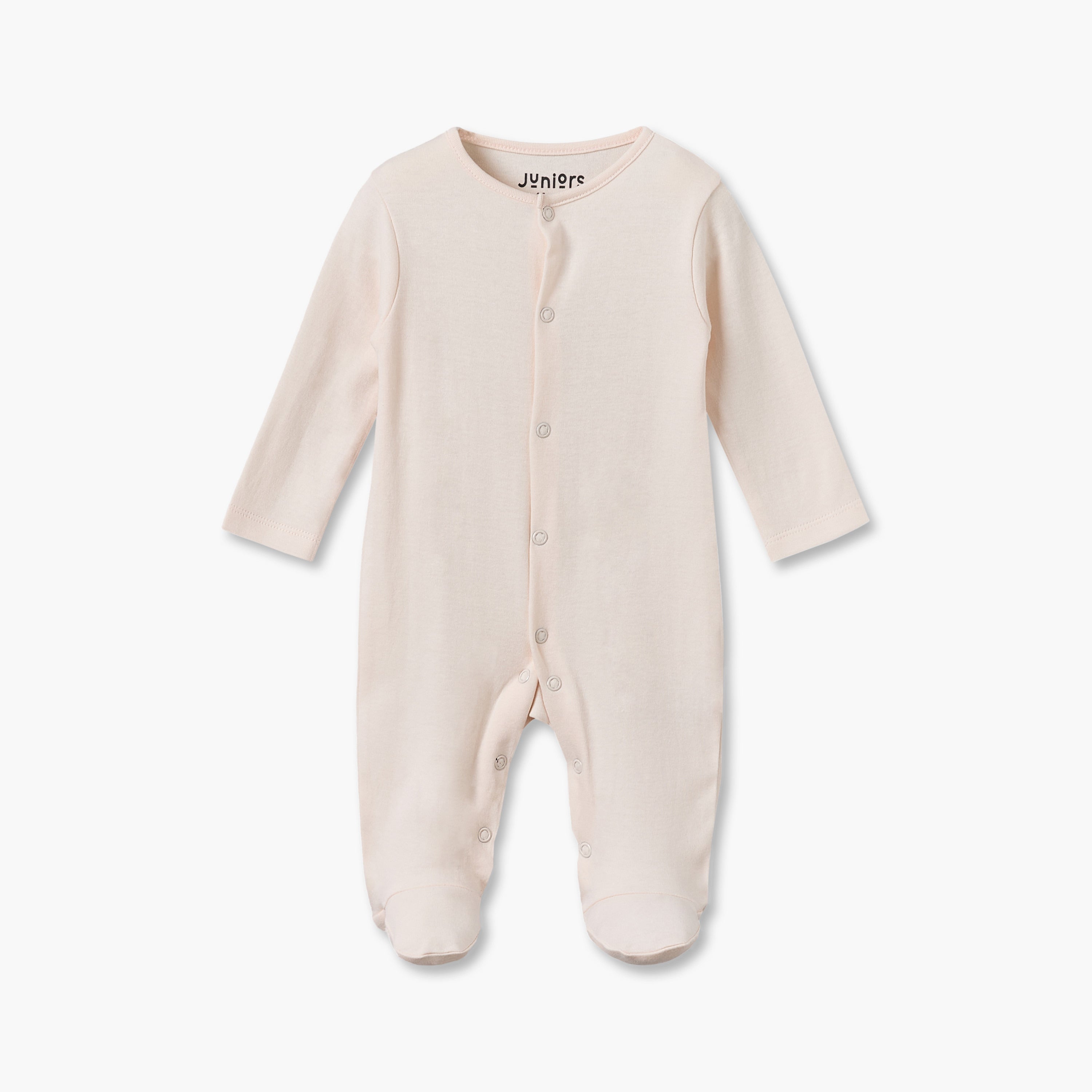 Pack of 5 Juniors Cotton Crew Neck Long Sleeves Sleepsuit with Snap Button Closure