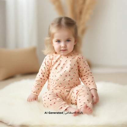 Juniors Strawberry Print T-shirt and Pyjama Set