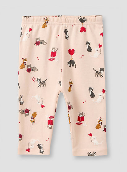 Juniors Cotton Round Neck Long Sleeve Pyjama Set with Cat Print-baby-girls-clothing-nightwear-pyjamasets-image-4
