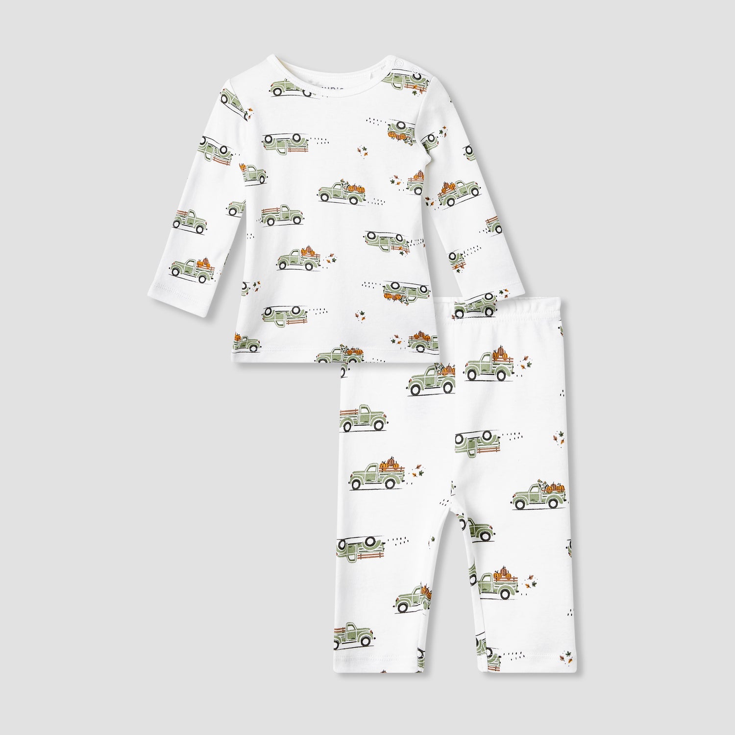 Juniors Pyjama Set with Truck Print - Cotton - Long Sleeves