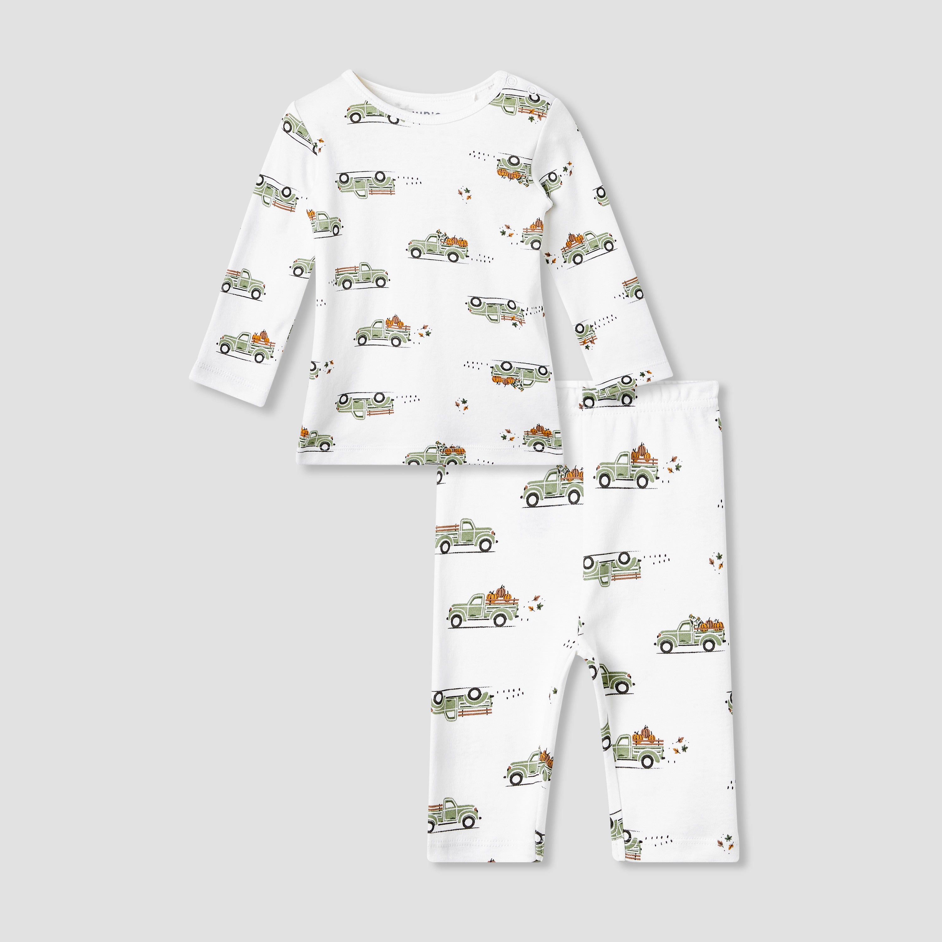 Juniors Pyjama Set with Truck Print - Cotton - Long Sleeves