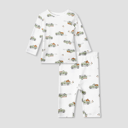 Juniors Pyjama Set with Truck Print - Cotton - Long Sleeves
