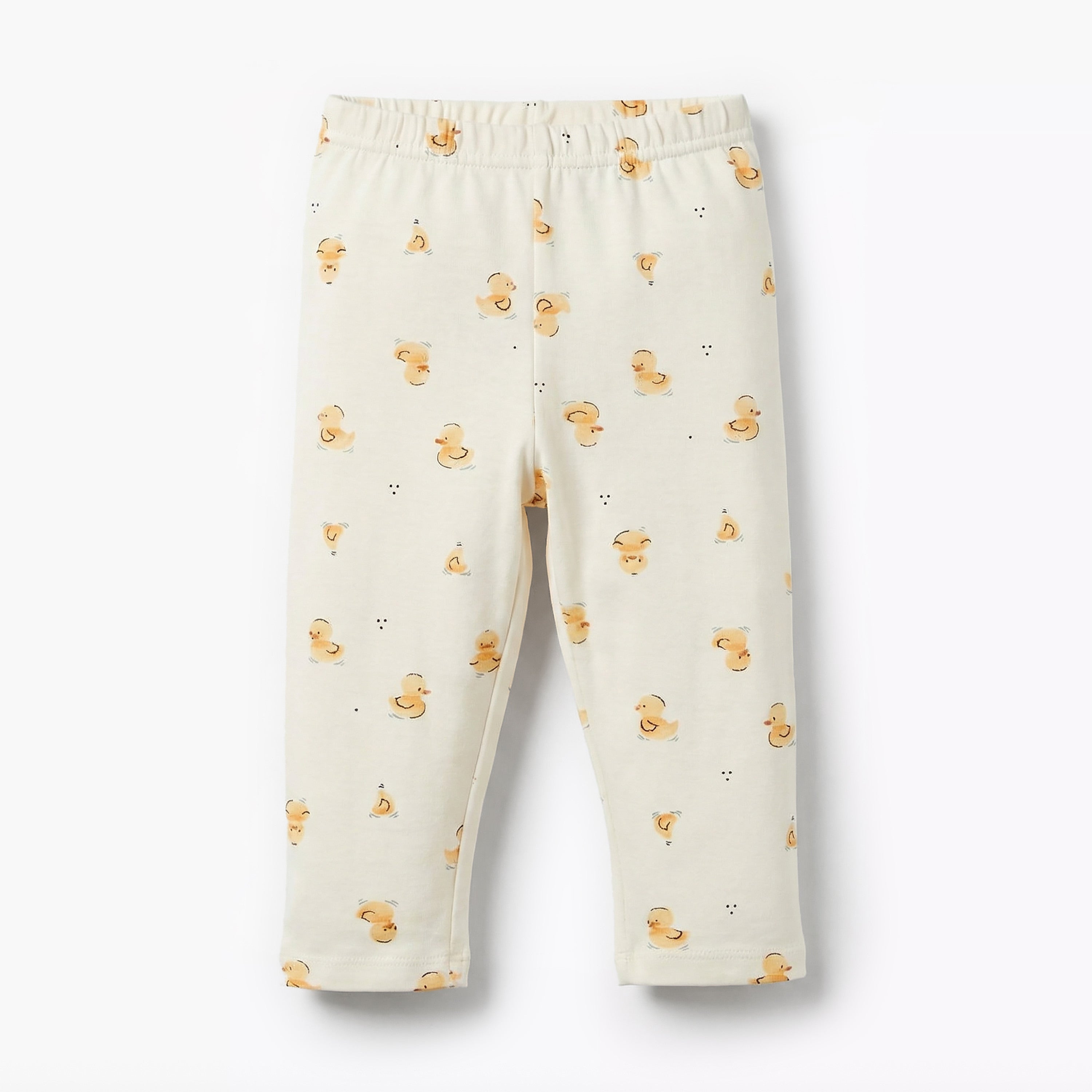 Juniors Cotton Round Neck Long Sleeves Pyjama Set with Duck Print