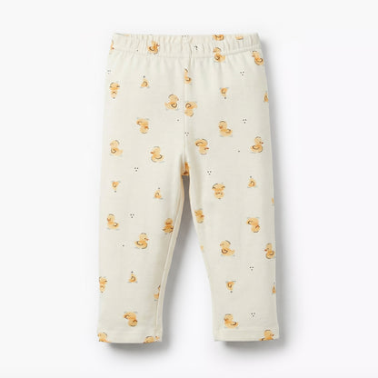 Juniors Cotton Round Neck Long Sleeves Pyjama Set with Duck Print