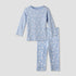 Juniors Cotton Round Neck Long Sleeve Pyjama Set with Floral Print - Blue / 12-18 mths