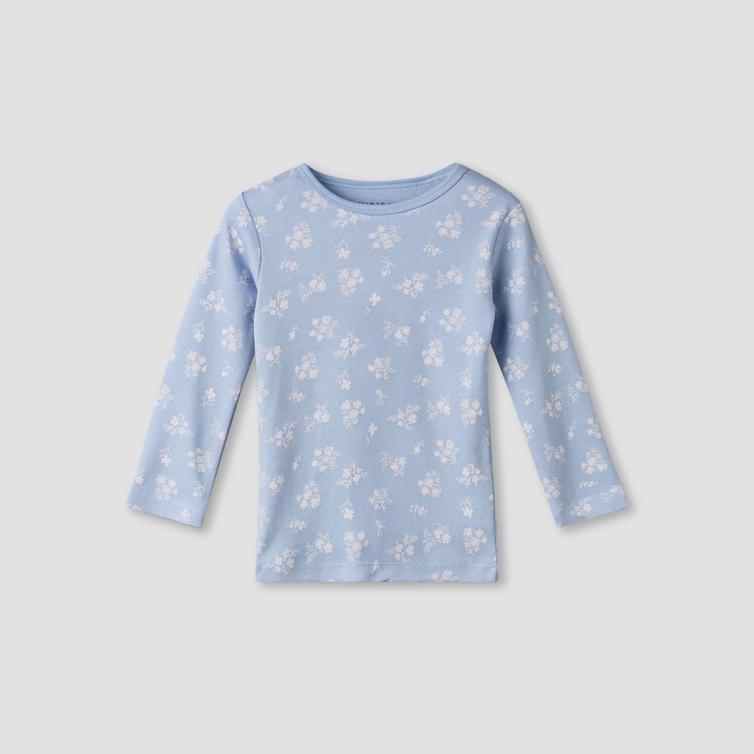 Juniors Cotton Round Neck Long Sleeve Pyjama Set with Floral Print