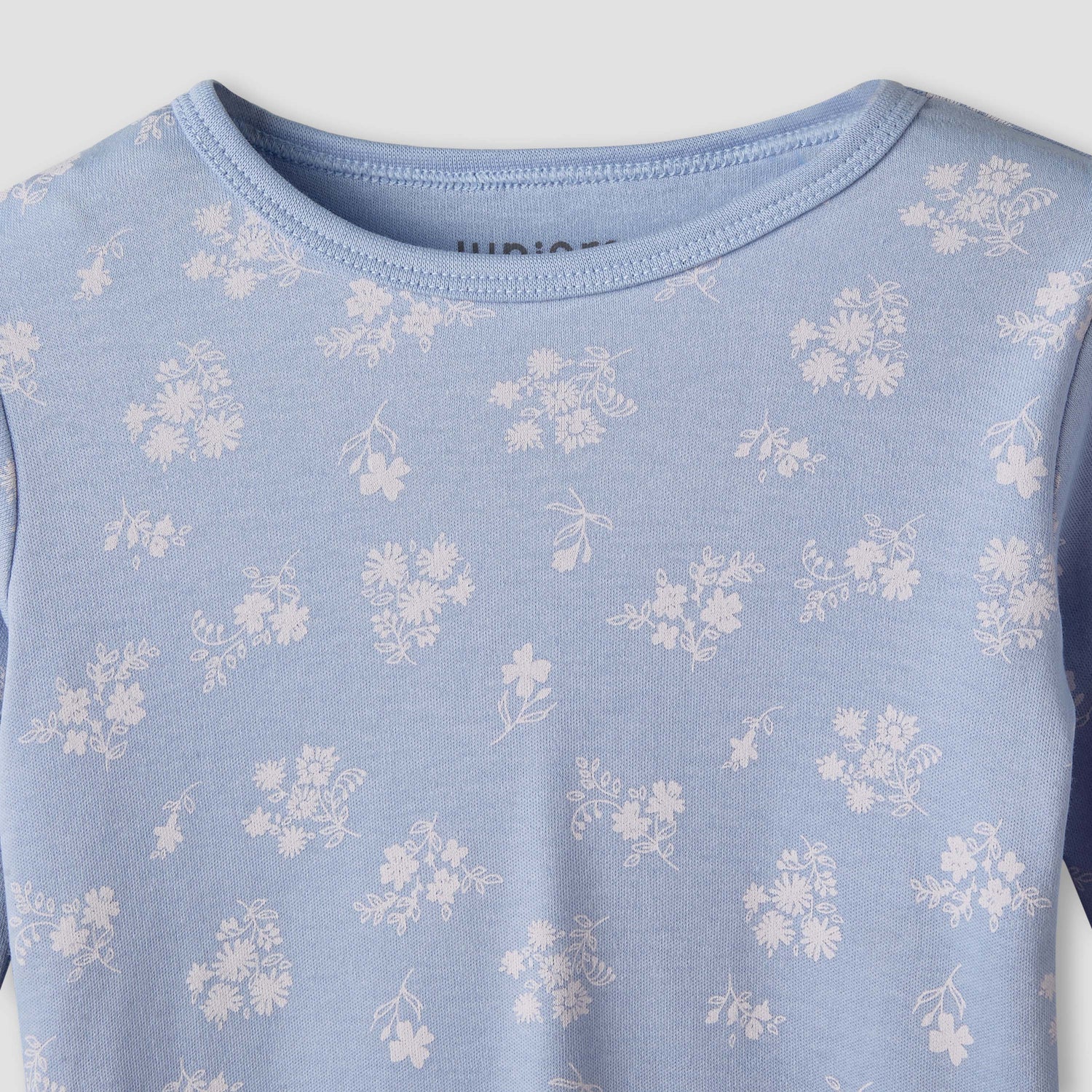 Juniors Cotton Round Neck Long Sleeve Pyjama Set with Floral Print