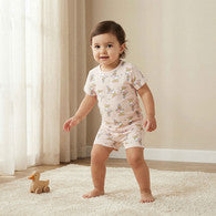 Disney Round Neck Short Sleeve T-shirt and Shorts Set with Daisy Duck Print-undefined-image-1