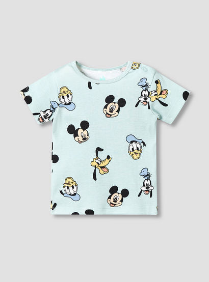 Disney Cotton Round Neck Short Sleeves T-shirt and Shorts Set with Mickey Mouse and Friends Print-baby-boys-clothing-setsandcoords-image-3