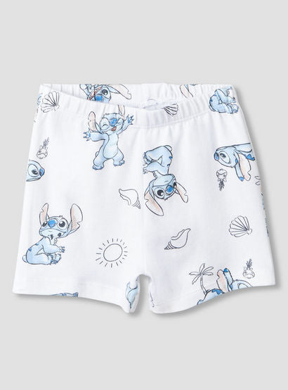 Disney Crew Neck Short Sleeves T-shirt and Shorts Set with Stitch Print-baby-boys-clothing-setsandcoords-image-4