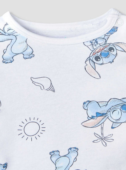 Disney Crew Neck Short Sleeves T-shirt and Shorts Set with Stitch Print-baby-boys-clothing-setsandcoords-image-5