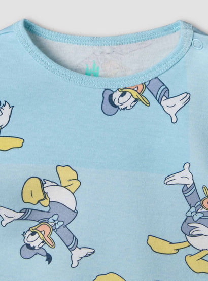 Disney Round Neck Short Sleeves T-shirt and Shorts Set with Donald Duck Print-baby-boys-clothing-setsandcoords-image-5